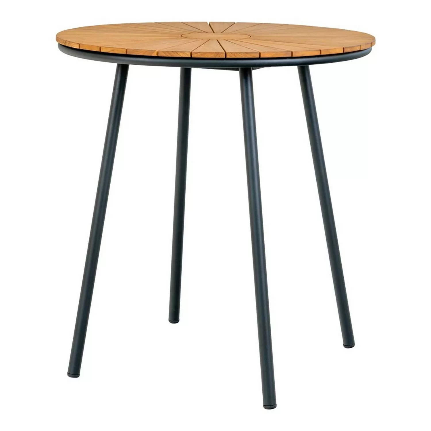 ebuy24 Cleveland Cafetisch Ø70cm Garten Teak Schwarz günstig online kaufen