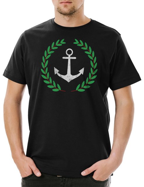 Urban Backwoods Print-Shirt Anchor And Wreath Herren T-Shirt ablo TV Series günstig online kaufen