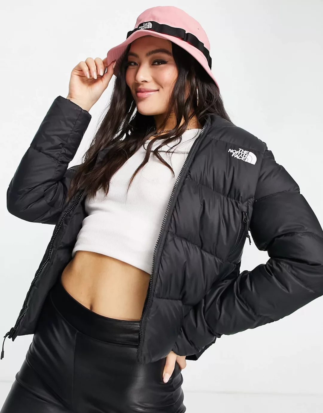 The North Face – Hyalite – Daunenjacke mit Kapuze in Schwarz günstig online kaufen