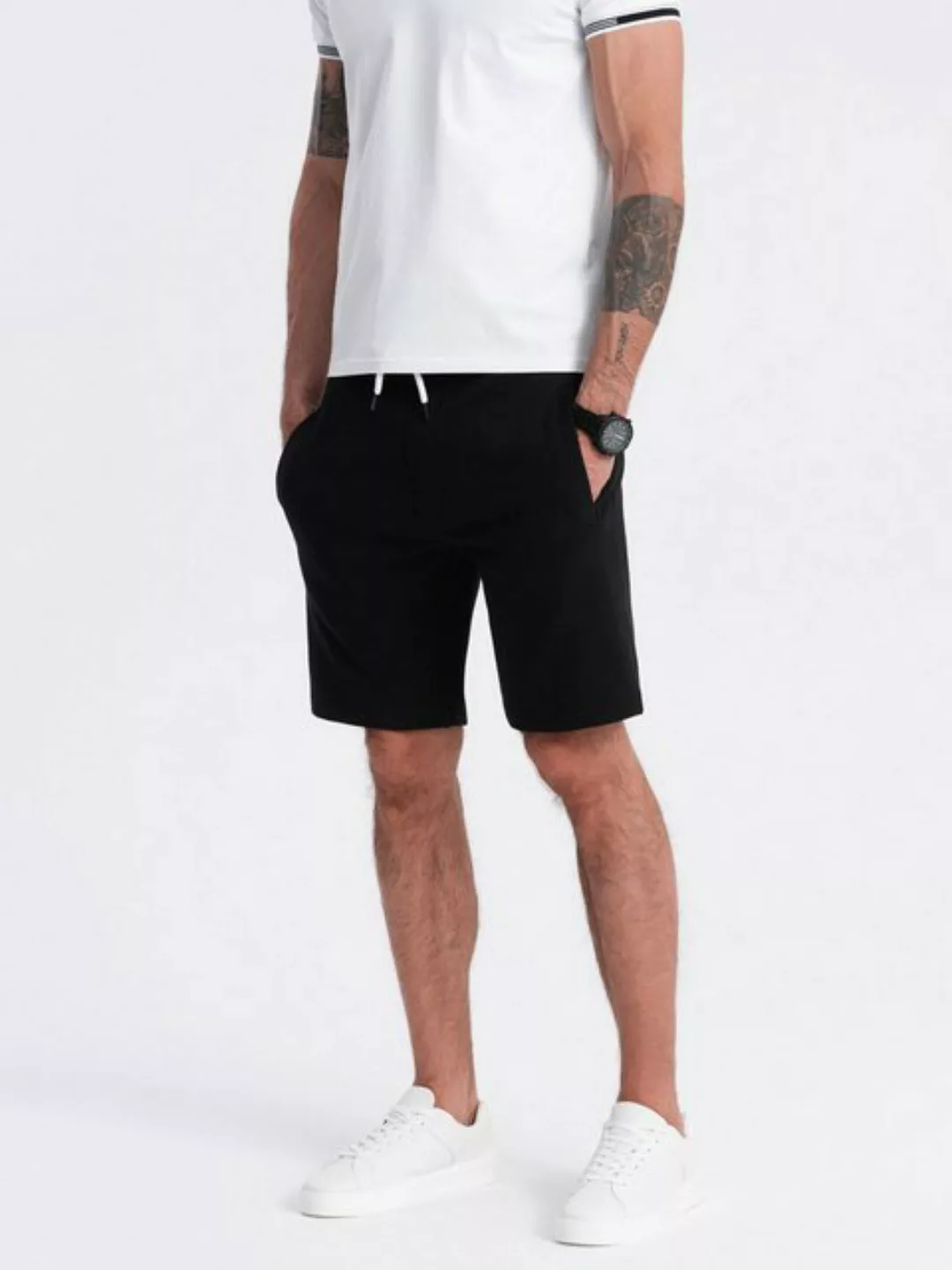 OMBRE Sweatshorts Herrenshorts aus Strick mit Kordelzug in der Taille und T günstig online kaufen