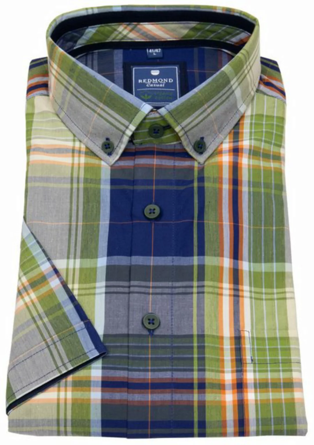 Redmond Kurzarmhemd Button-Down-Kragen günstig online kaufen