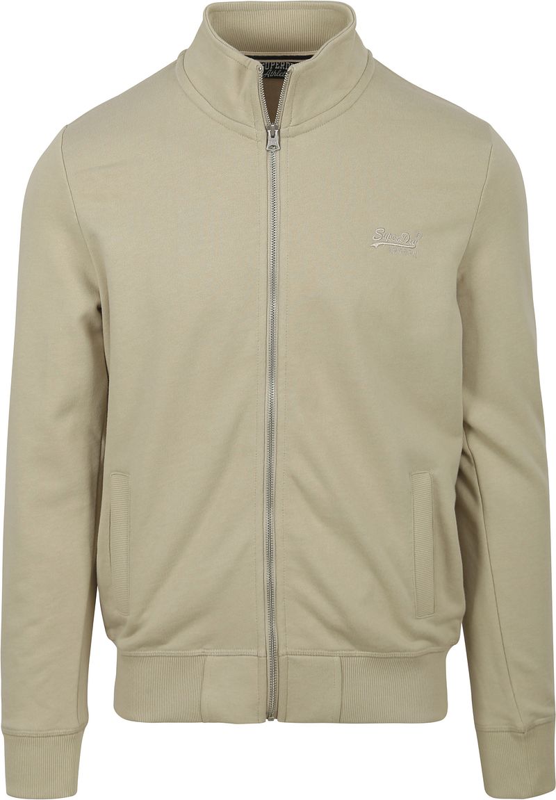 Superdry Strickjacke Zip Track Beige - Größe L günstig online kaufen