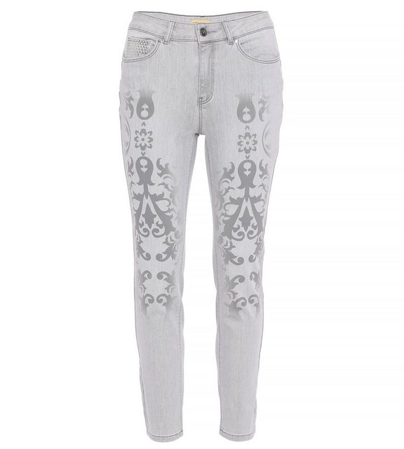 Sarah Kern Skinny-fit-Jeans Röhrenjeans koerpernah mit Ornament-Print günstig online kaufen