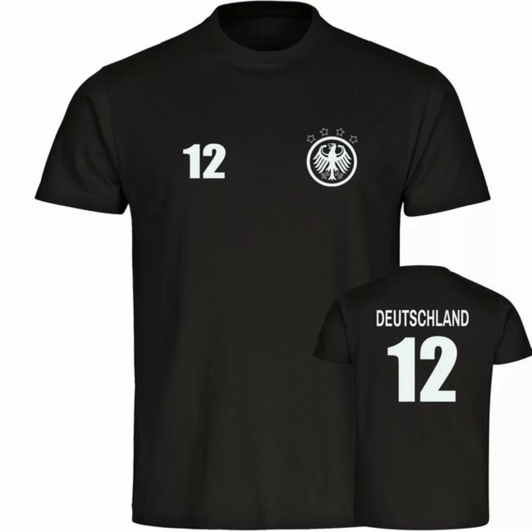 multifanshop T-Shirt Herren Deutschland - Adler Retro Trikot 12 - Männer günstig online kaufen