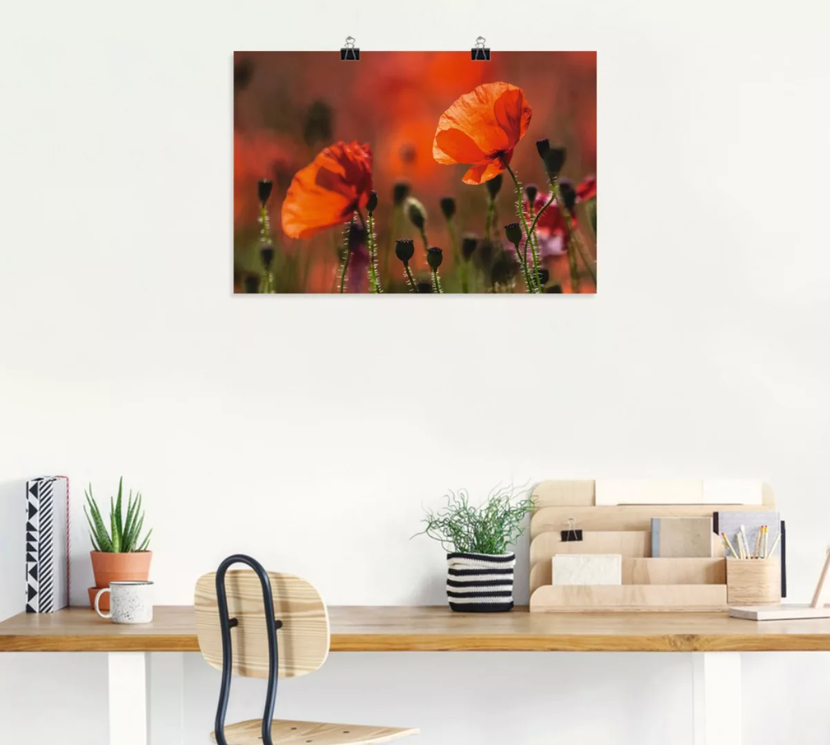Artland Wandbild "Rote Mohnblumen in der Provence", Blumenbilder, (1 St.) günstig online kaufen