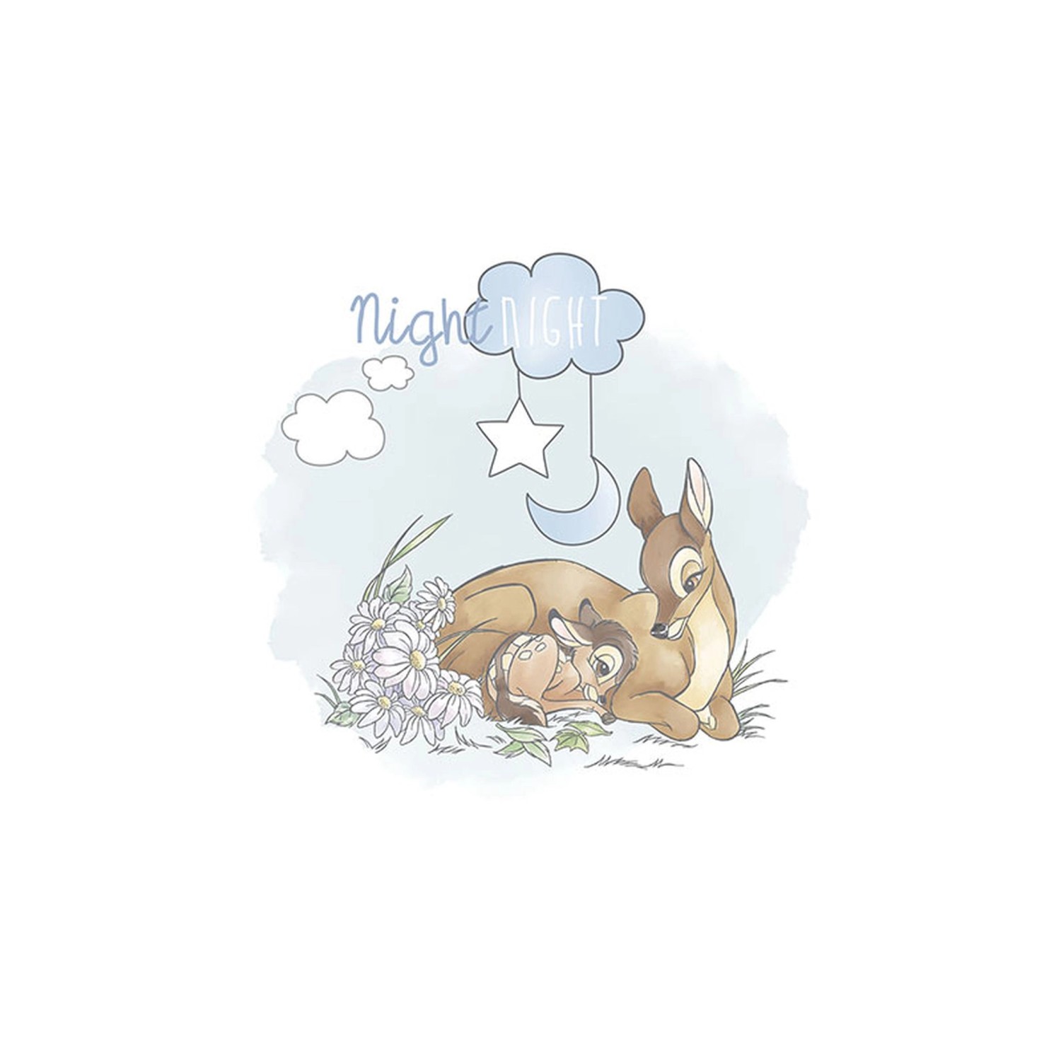Disney Poster Bambi Good Night Blau und Beige 50 x 70 cm 610097 günstig online kaufen