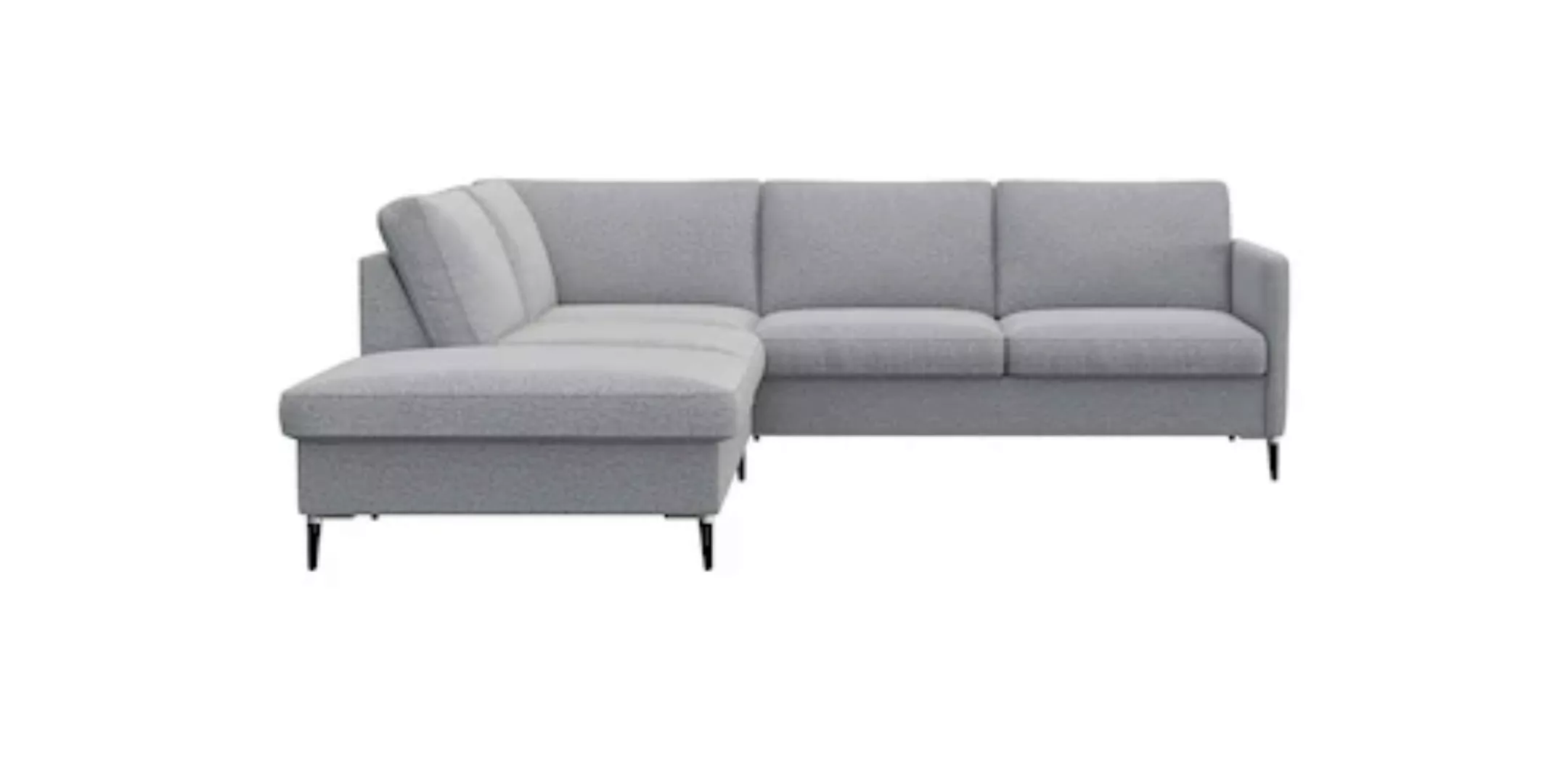 FLEXLUX Ecksofa "Fiore, L-Form", schmale Armlehnen, Füße Alu/schwarz, B/T 2 günstig online kaufen