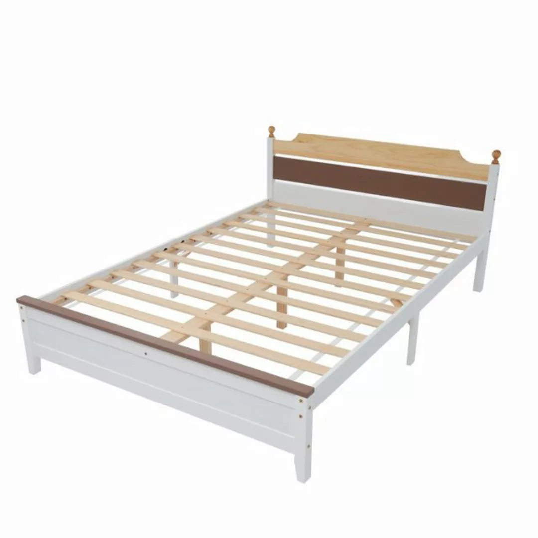 Gotagee Massivholzbett 140x200 Doppelbett,Holzbett,Kiefernholzrahmen mit Mi günstig online kaufen