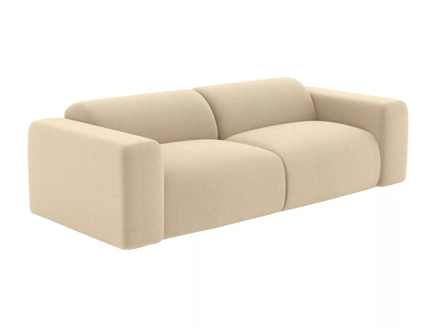 Sofa 4-Sitzer - Strukturstoff - Beige - POGNI von Maison Céphy günstig online kaufen