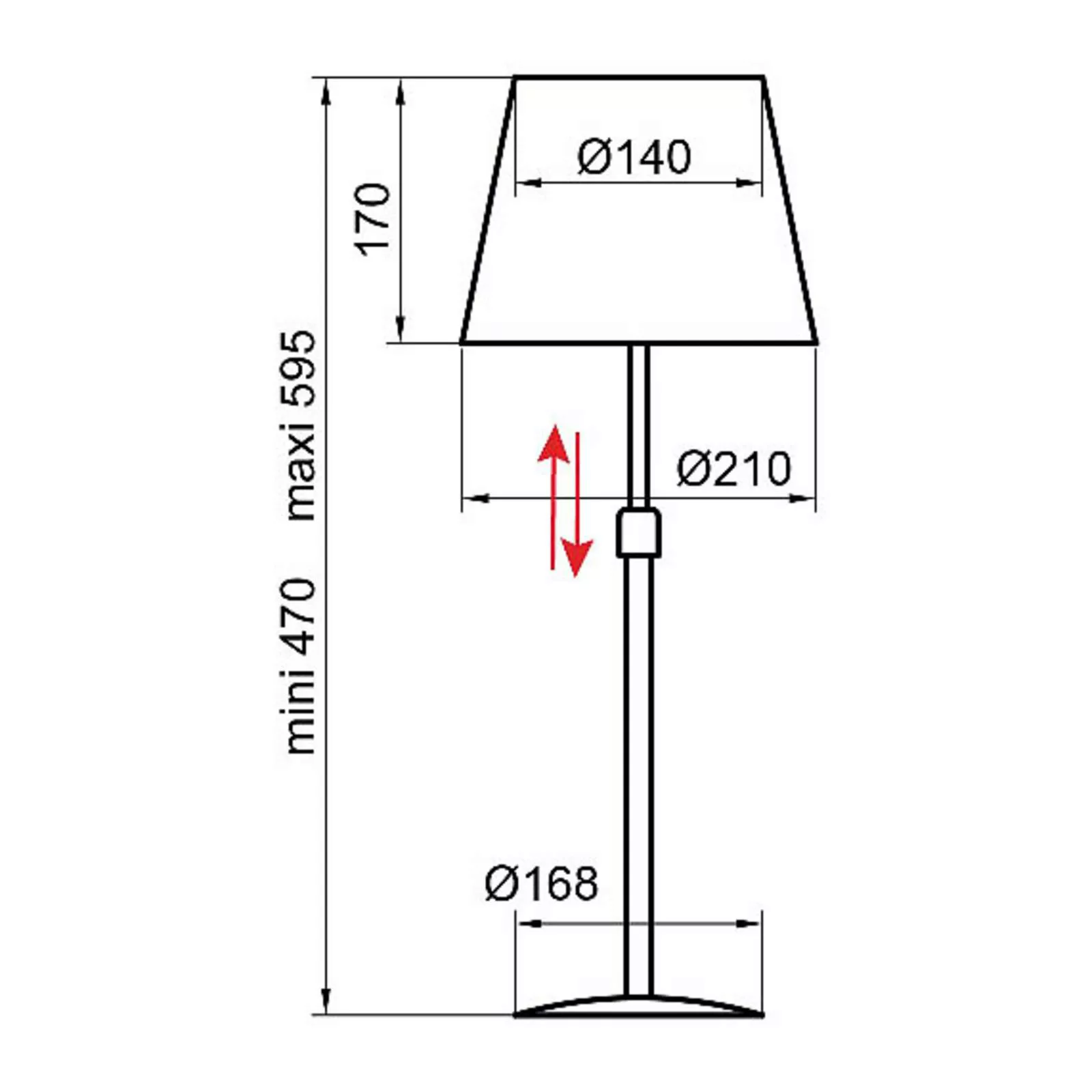 Aluminor Store Tischlampe, alu/weiß günstig online kaufen