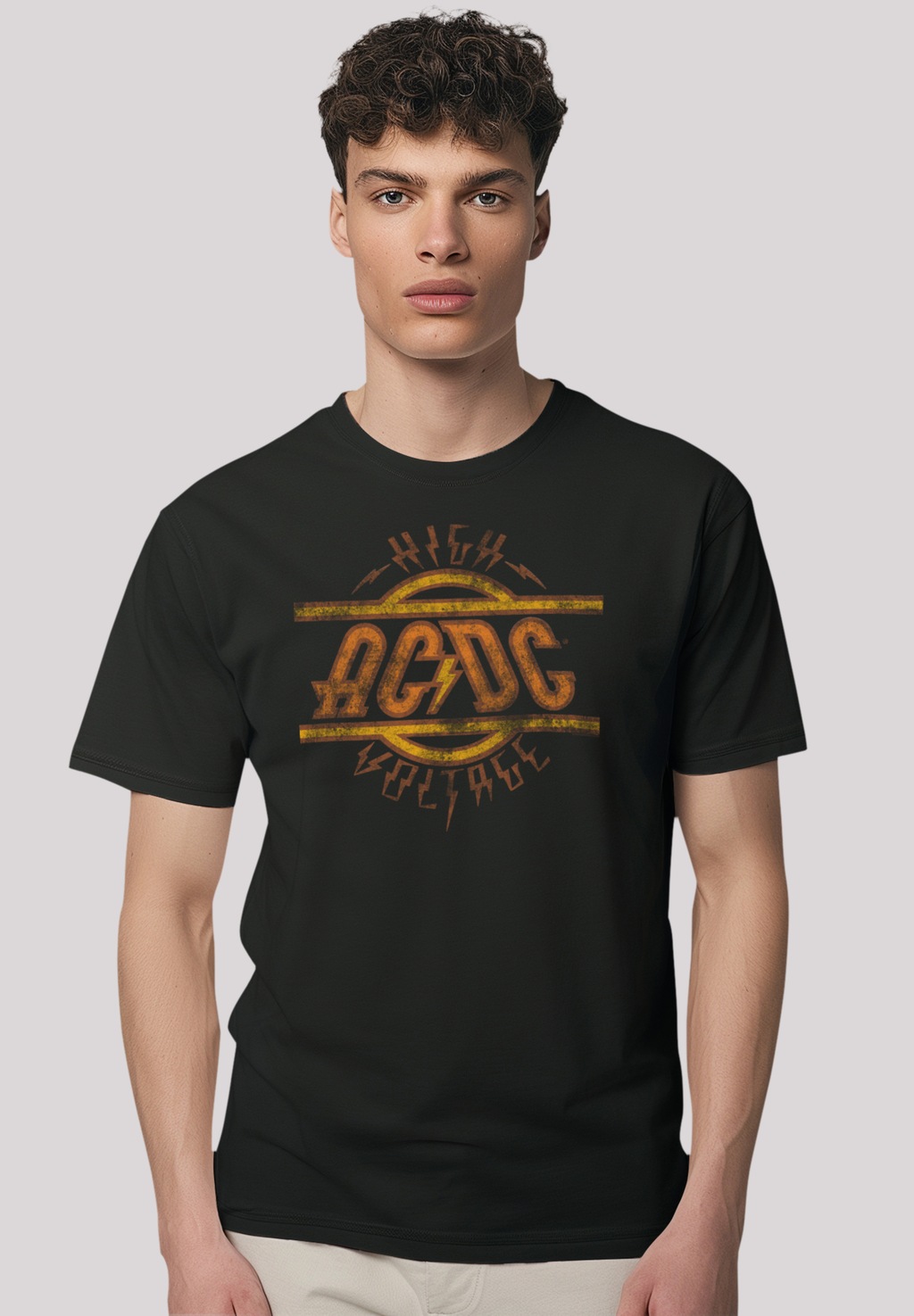 F4NT4STIC T-Shirt "AC/DC Rock Musik Band High Voltage Logo Distressed", Pre günstig online kaufen