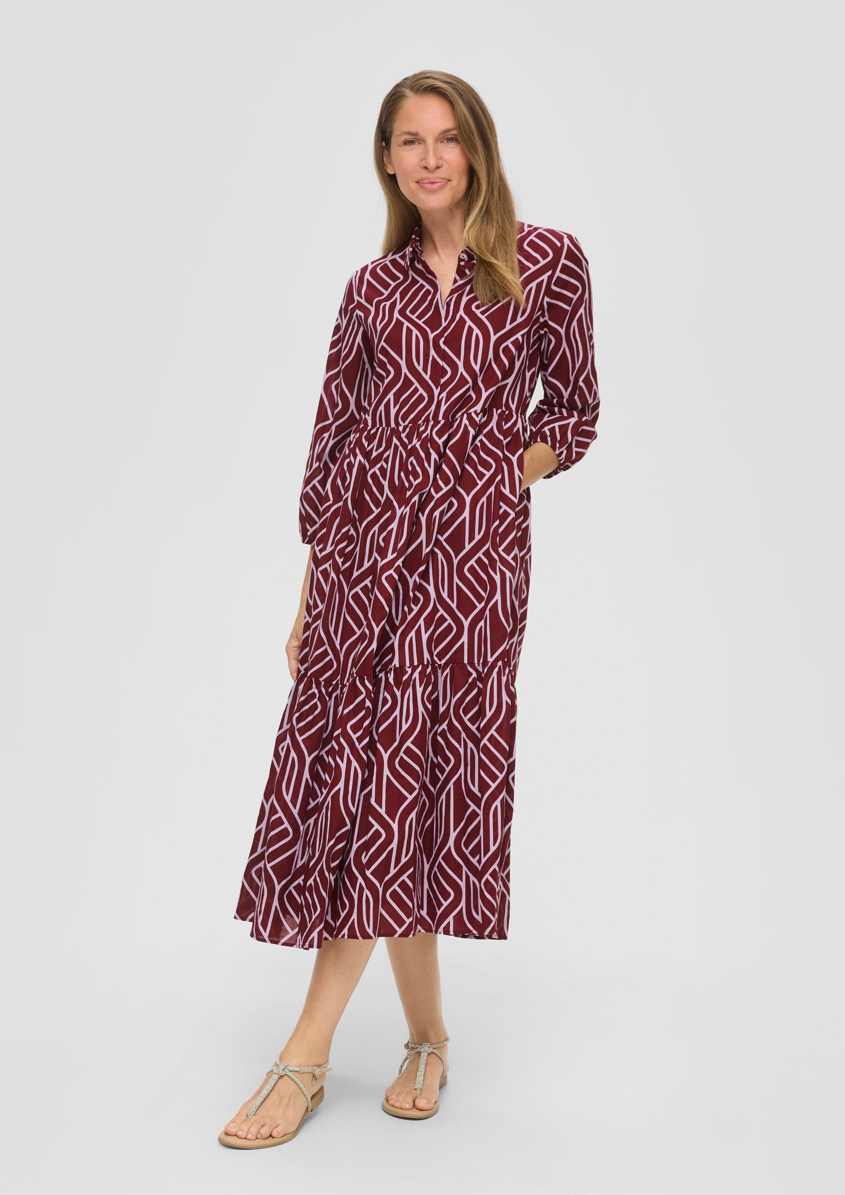 s.Oliver BLACK LABEL Maxikleid Baumwollkleid mit günstig online kaufen