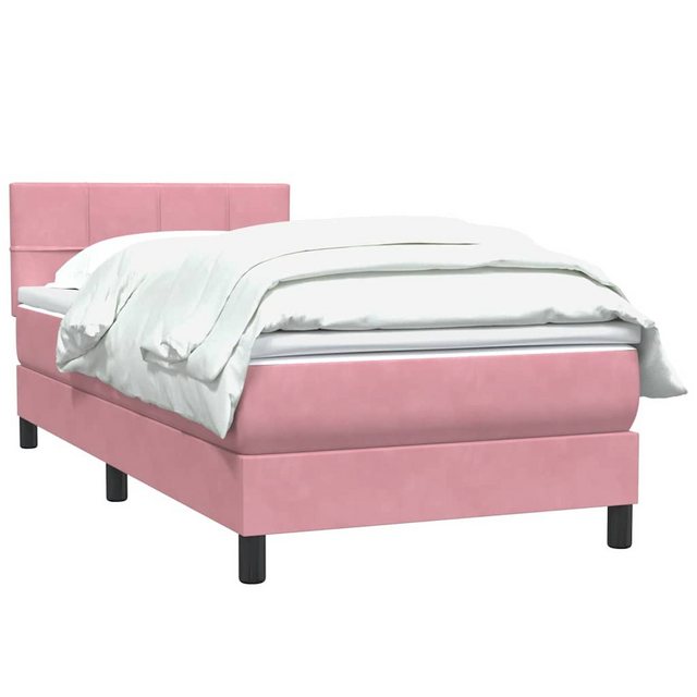 vidaXL Bett Boxspringbett mit Matratze Rosa 80x220 cm Samt günstig online kaufen