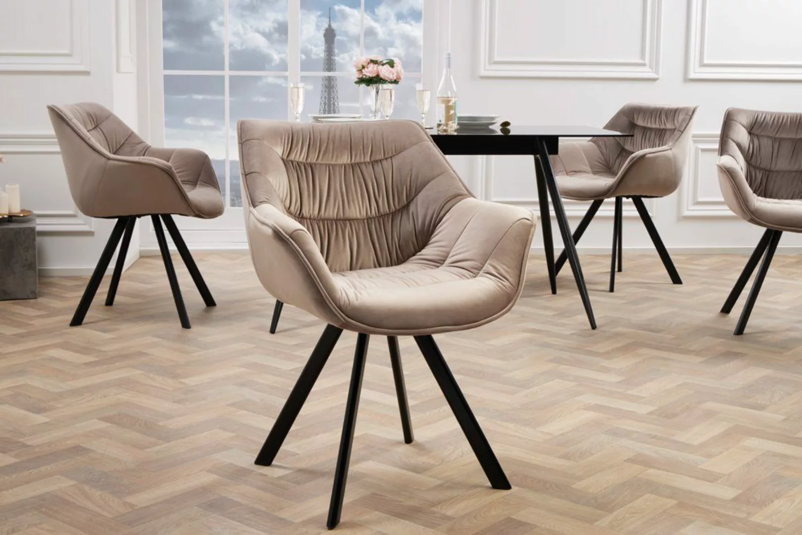 riess-ambiente Polsterstuhl THE DUTCH COMFORT greige günstig online kaufen