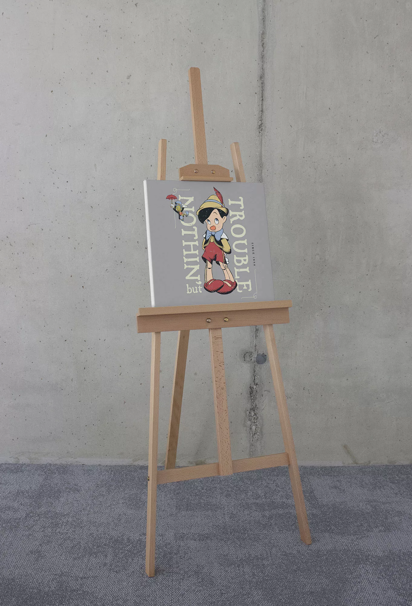 Komar Leinwandbild "Keilrahmenbild - Hey Pinocchio - Größe 40 x 40 cm", Dis günstig online kaufen