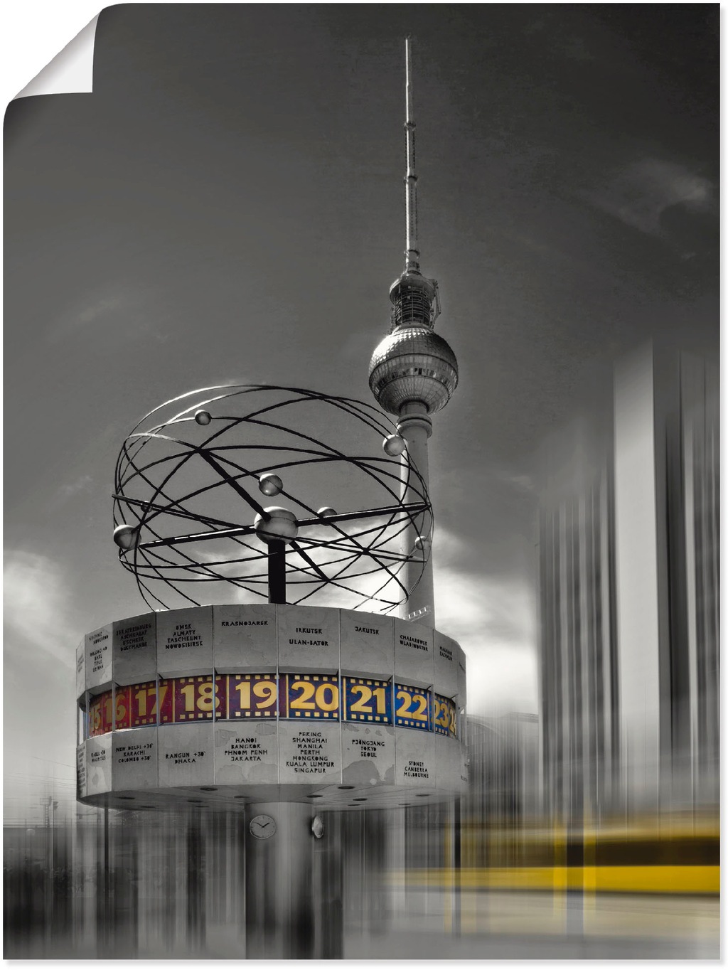 Artland Wandbild "Dynamische-Kunst Berlin Alexanderplatz", Gebäude, (1 St.) günstig online kaufen