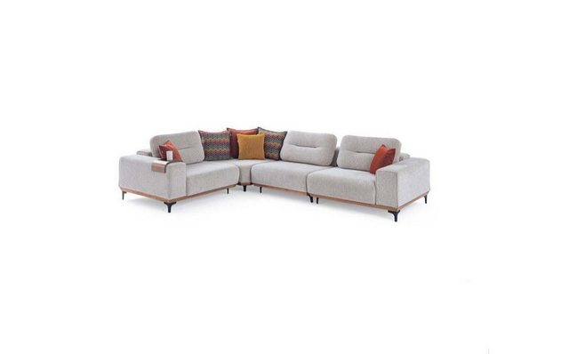 JVmoebel Ecksofa Weißes Ecksofa Moderne L-Form Couch Wohnzimmer Polstersofa günstig online kaufen