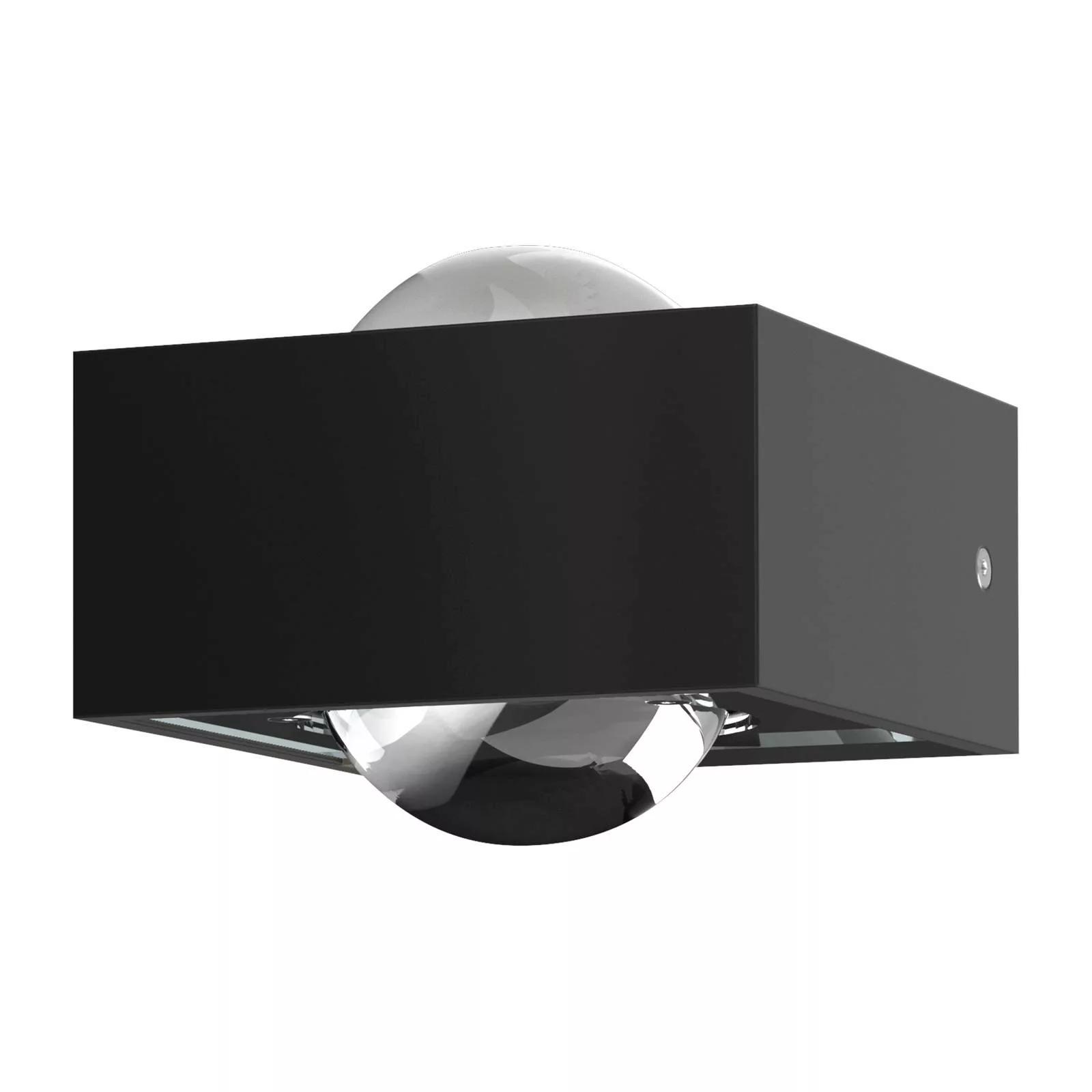 LED-Wandlampe Focus 100 Linsen klar, schwarz/chrom günstig online kaufen