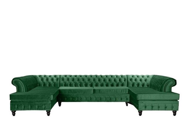 Xlmoebel Ecksofa Grün Chesterfield Modern Luxuriöse Wohnzimmermöbel, 1 Teil günstig online kaufen