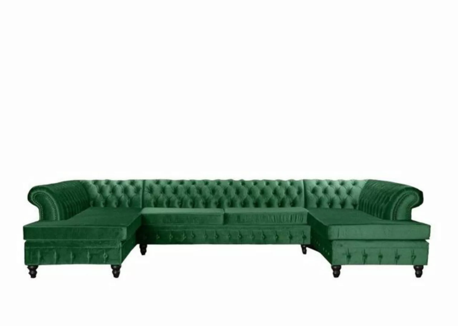 Xlmoebel Ecksofa Grün Chesterfield Modern Luxuriöse Wohnzimmermöbel, 1 Teil günstig online kaufen