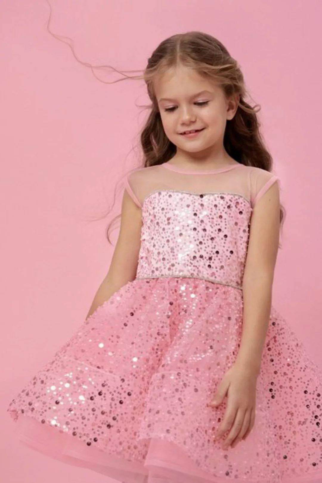 THE O Partykleid PRINCESS Kleid aus Paillettenspitze, Mit Perlen günstig online kaufen