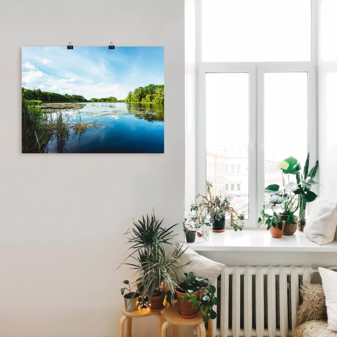 Artland Wandbild "Idylle pur", Gewässer, (1 St.), als Leinwandbild, Poster, günstig online kaufen