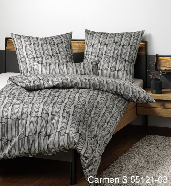 Janine Janine Interlock-Jersey Bettwäsche CARMEN S 55121 anthrazit silber G günstig online kaufen