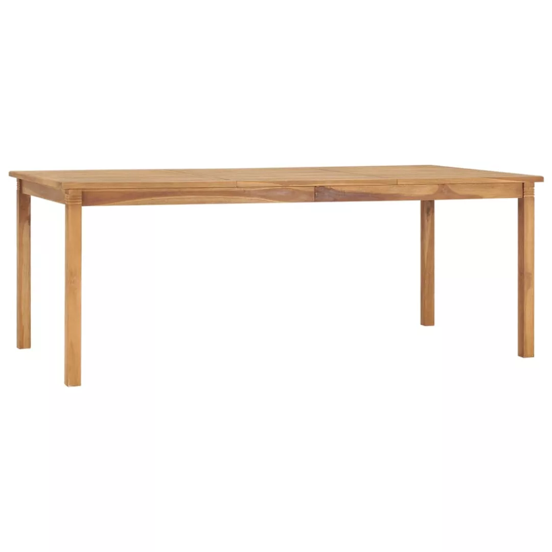 Garten-esstisch 200x100x75 Cm Teak Massivholz günstig online kaufen