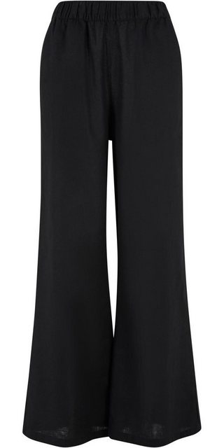 URBAN CLASSICS Stoffhose Ladies Linen Mixed Wide Pants günstig online kaufen