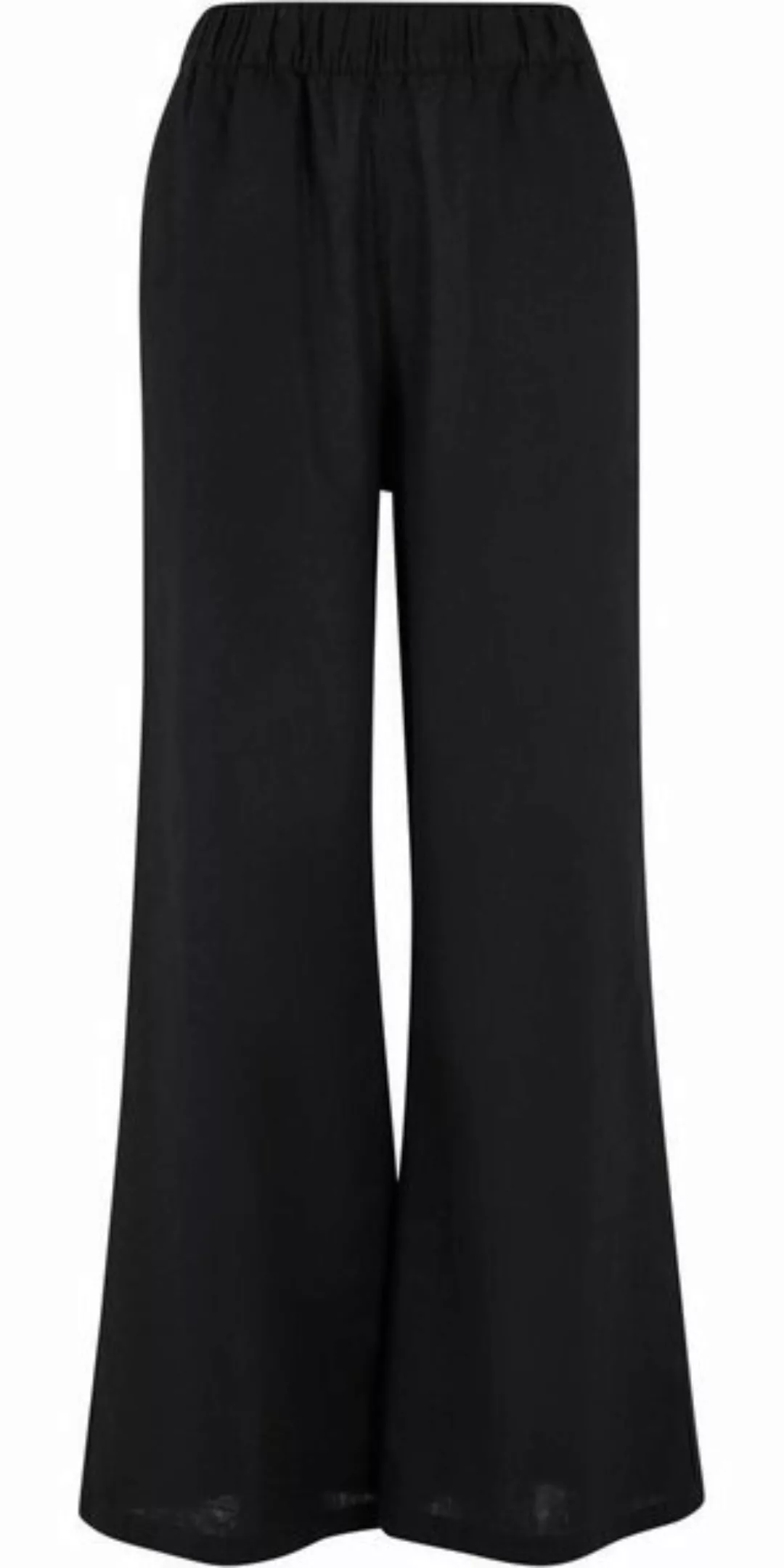 URBAN CLASSICS Stoffhose Ladies Linen Mixed Wide Pants günstig online kaufen