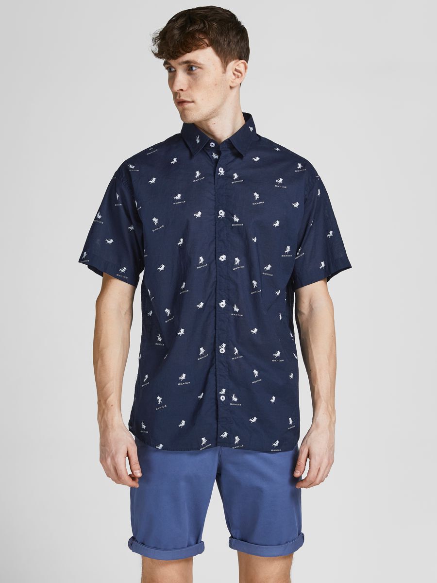 Jack & Jones Kurzarmhemd hell-blau (1-tlg., keine Angabe) günstig online kaufen