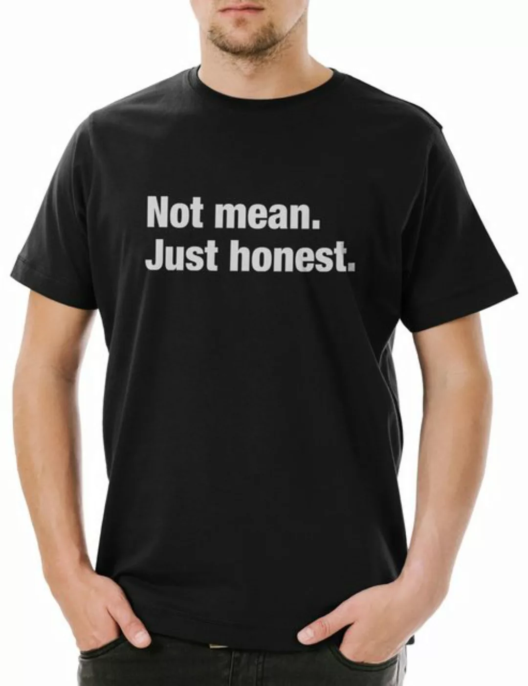 Urban Backwoods Print-Shirt Not Mean Just Honest Herren T-Shirt Slogan Spru günstig online kaufen