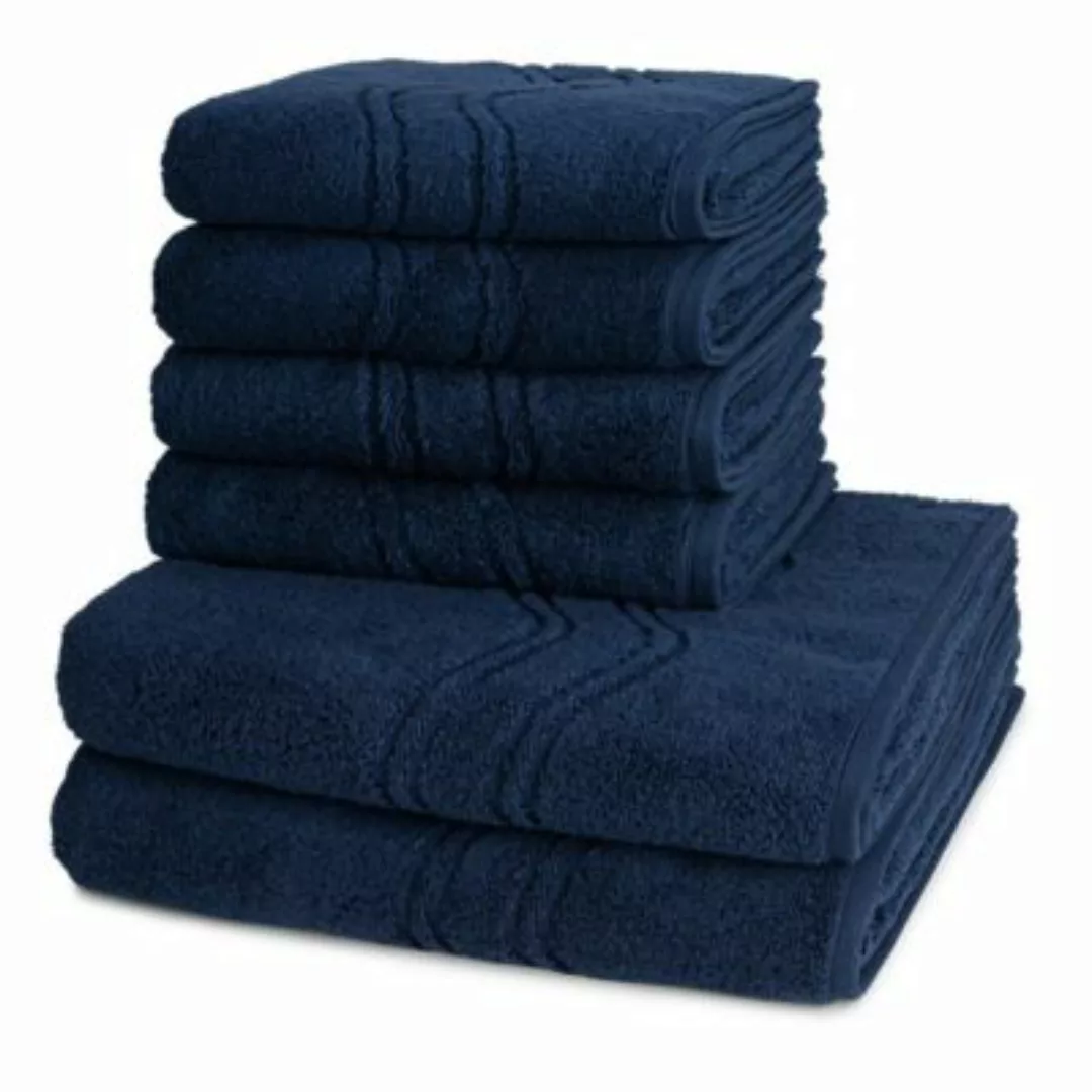 Ross 4 X Handtuch 2 X Duschtuch - im Set Cashmere feeling Handtücher blau günstig online kaufen