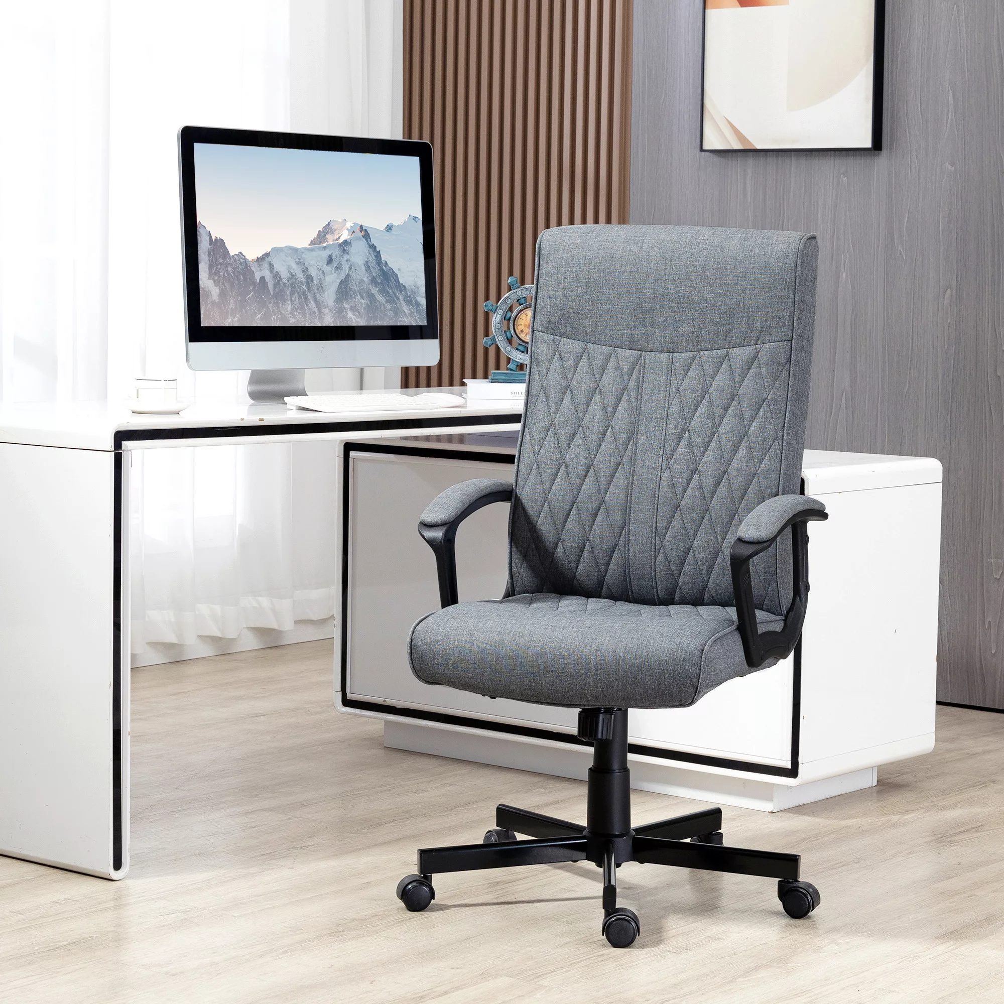 Vinsetto Bürostuhl  Ergonomischer Schreibtischstuhl mit Wippfunktion, höhen günstig online kaufen