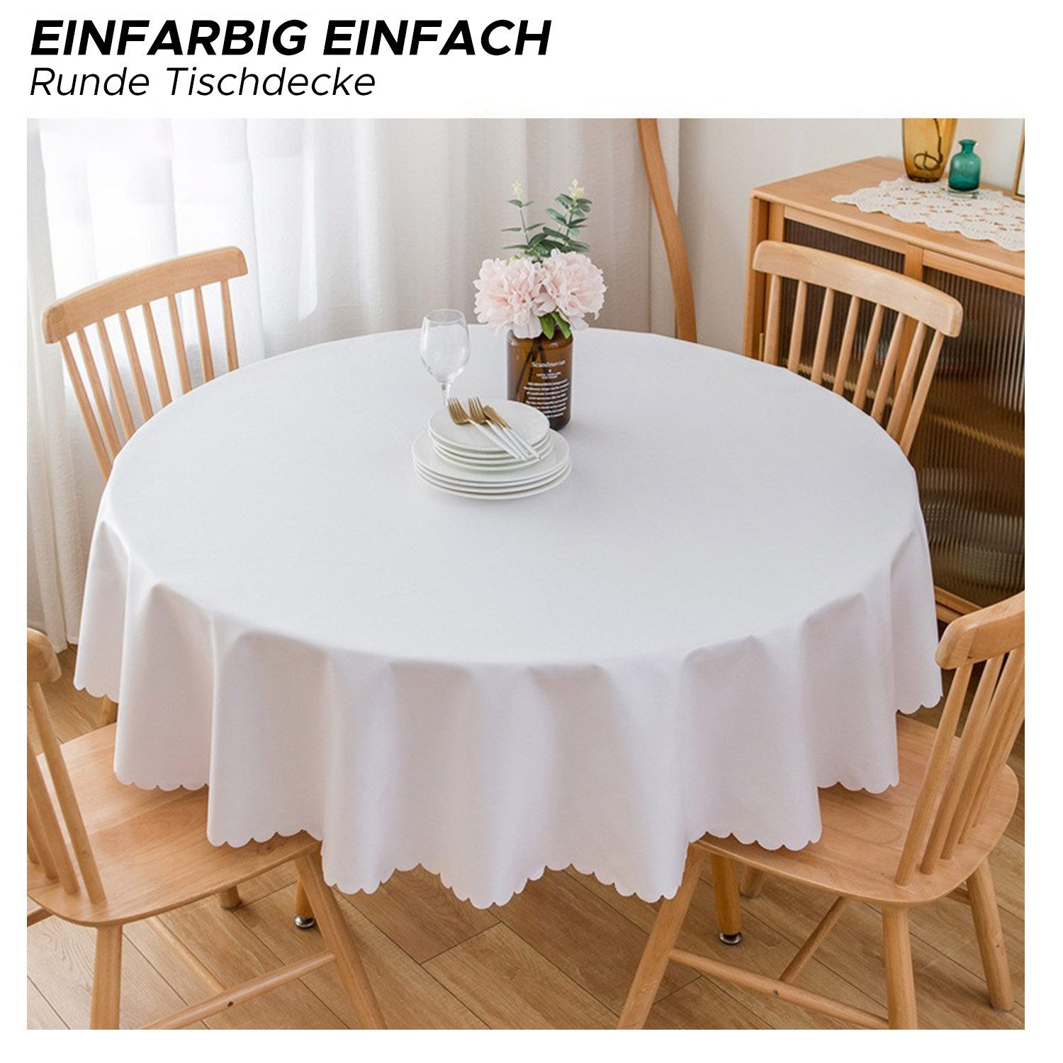 Refttenw Tischdecke Runde Tischdecke Weihnachten,indoor Tischdecken,wasser- günstig online kaufen