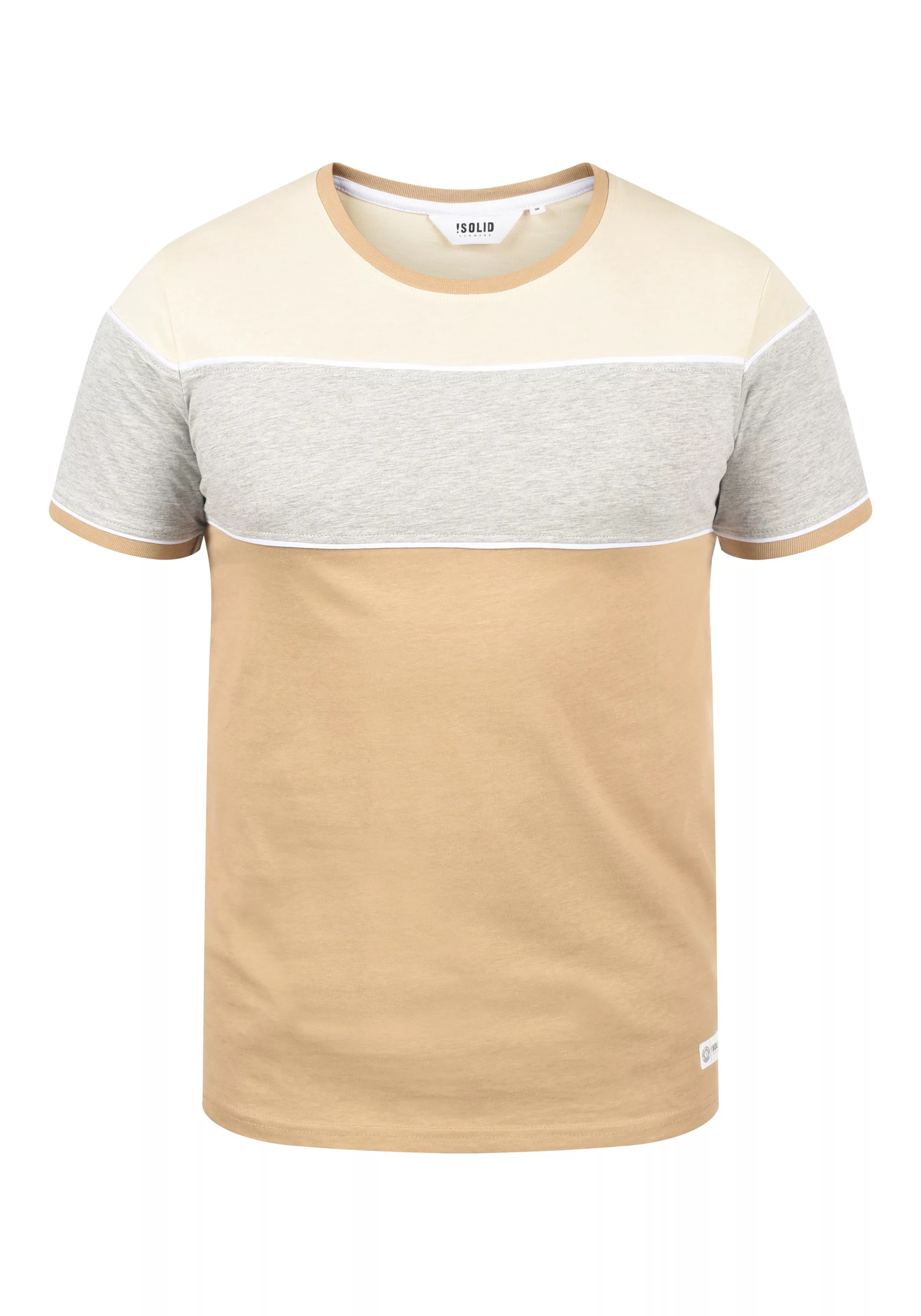 !Solid Rundhalsshirt SDCody T-Shirt in Colorblocking-Optik günstig online kaufen