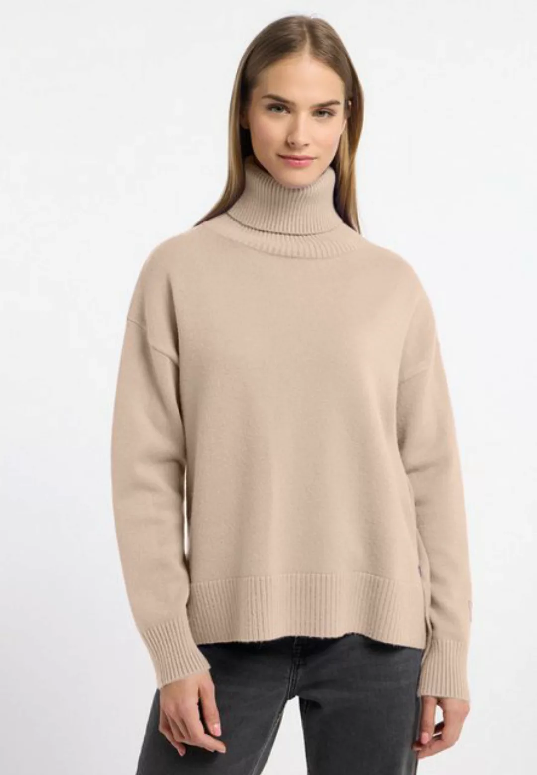 Frieda & Freddies NY Strickpullover Rollkragenpullover mit Farb- und Materi günstig online kaufen