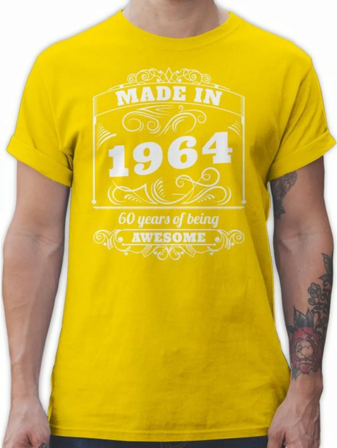 Shirtracer T-Shirt Made in 1964 Sixty years of being awesome 60. Geburtstag günstig online kaufen