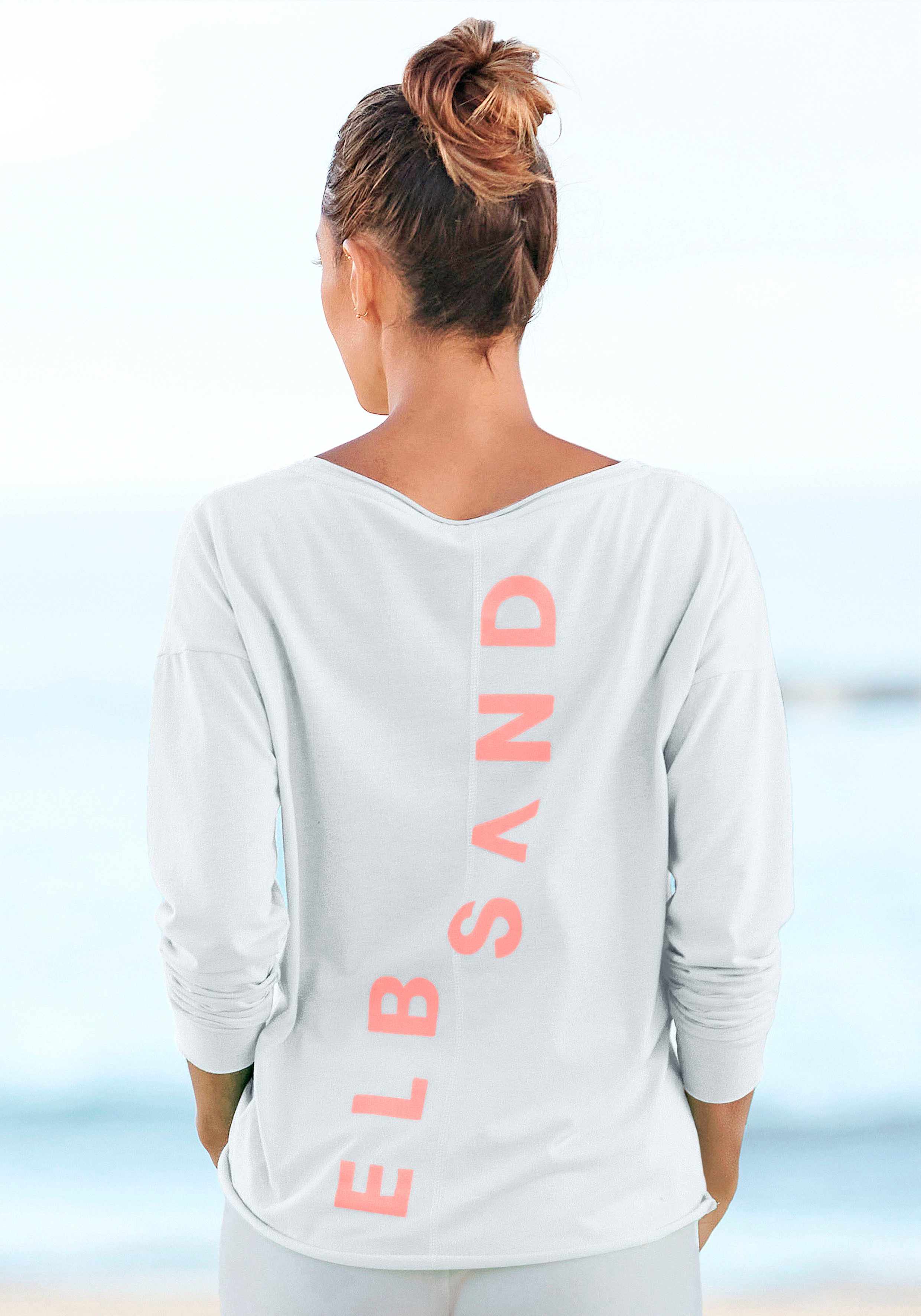 Elbsand Langarmshirt Raina mit Logoprint hinten, günstig online kaufen