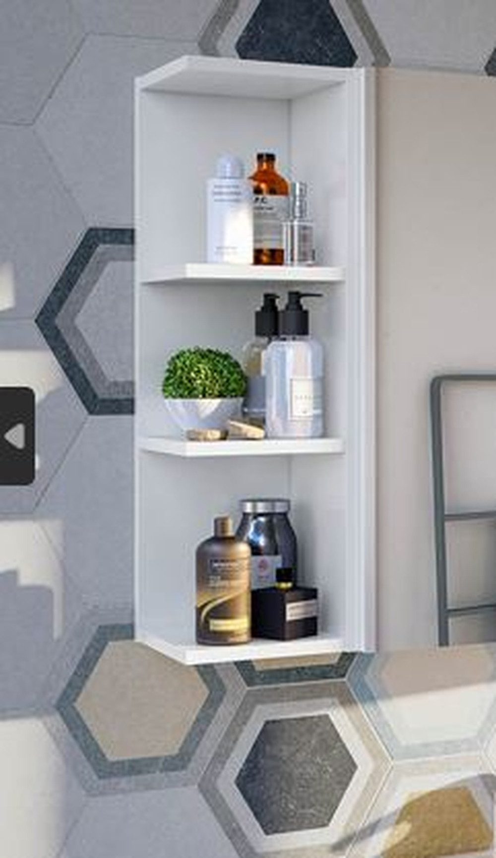freiraum Hängeregal Eckmodul Badezimmerschrank, in Weiß günstig online kaufen