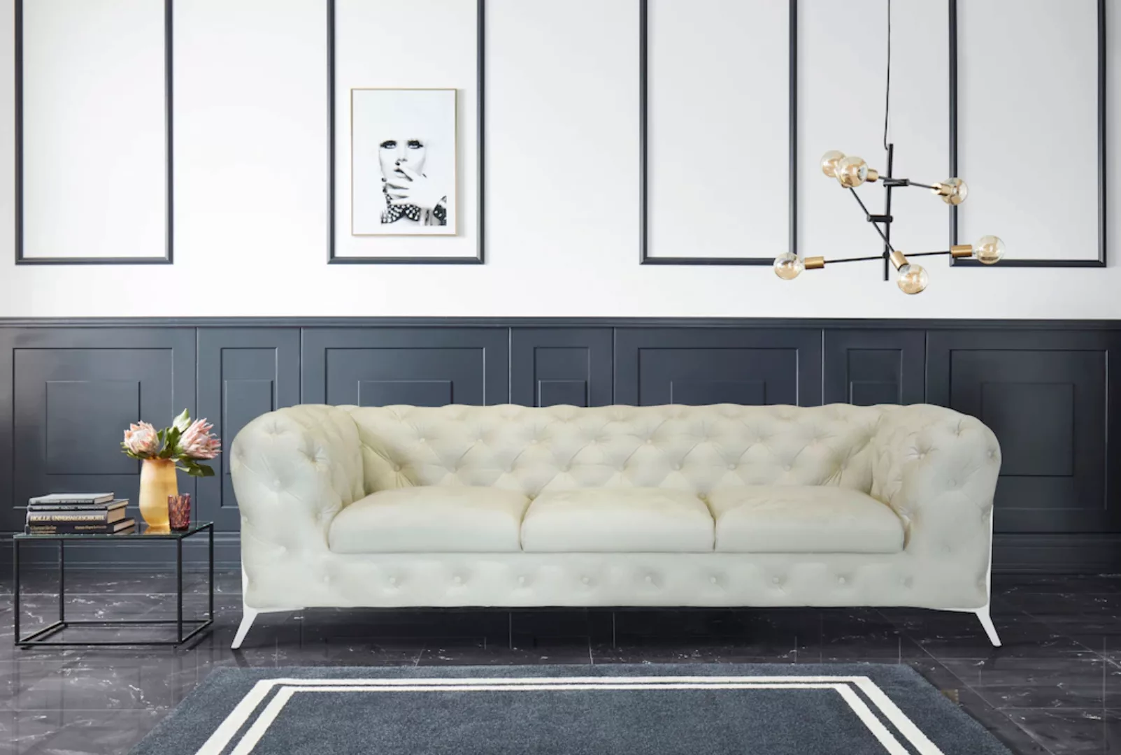 Leonique Chesterfield-Sofa "Amaury", aufwändige Knopfheftung, moderne Chest günstig online kaufen
