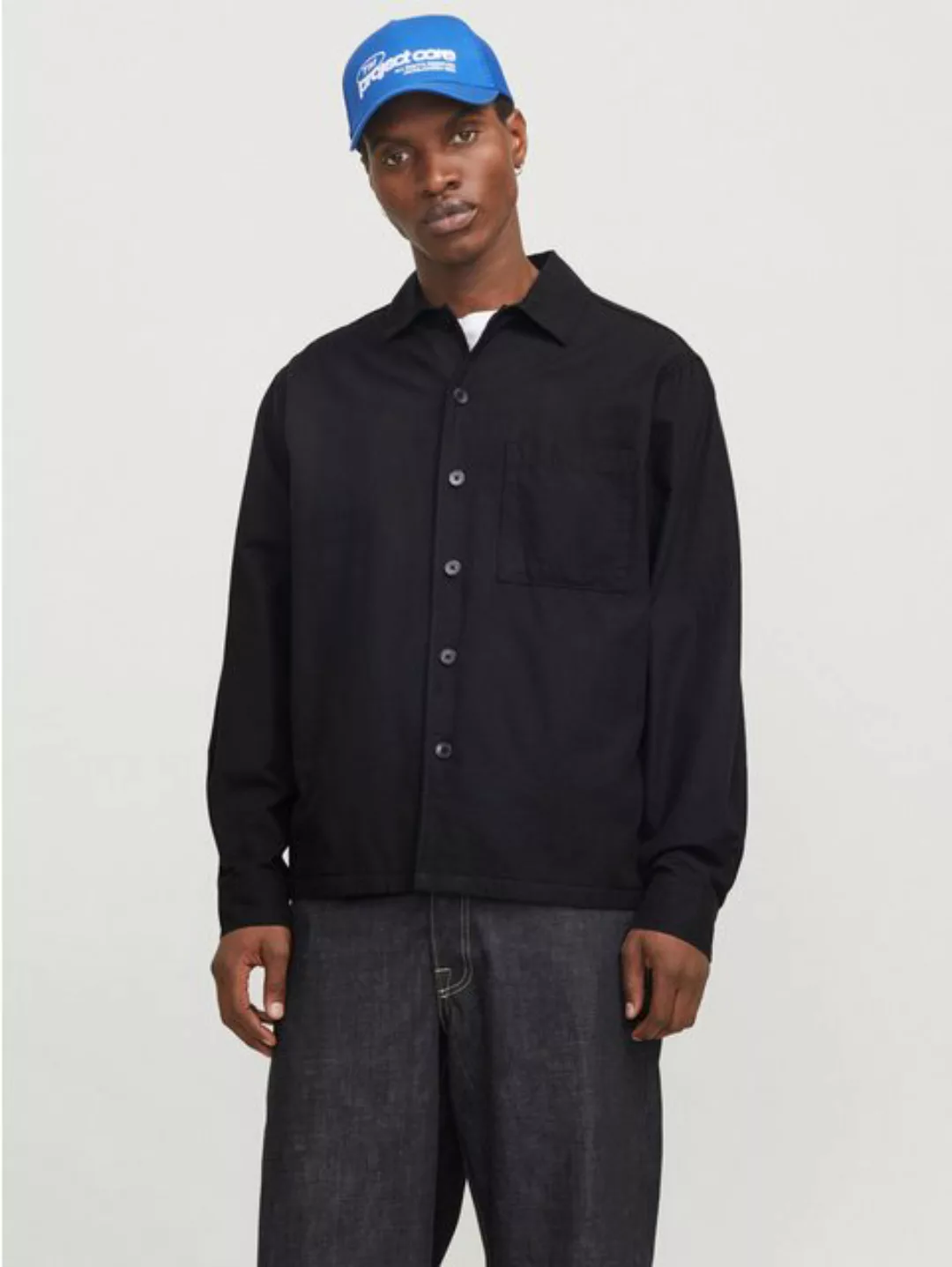 Jack & Jones Langarmhemd JJEURBAN EDGE OVERSHIRT LS SN mit Hemdkragen günstig online kaufen