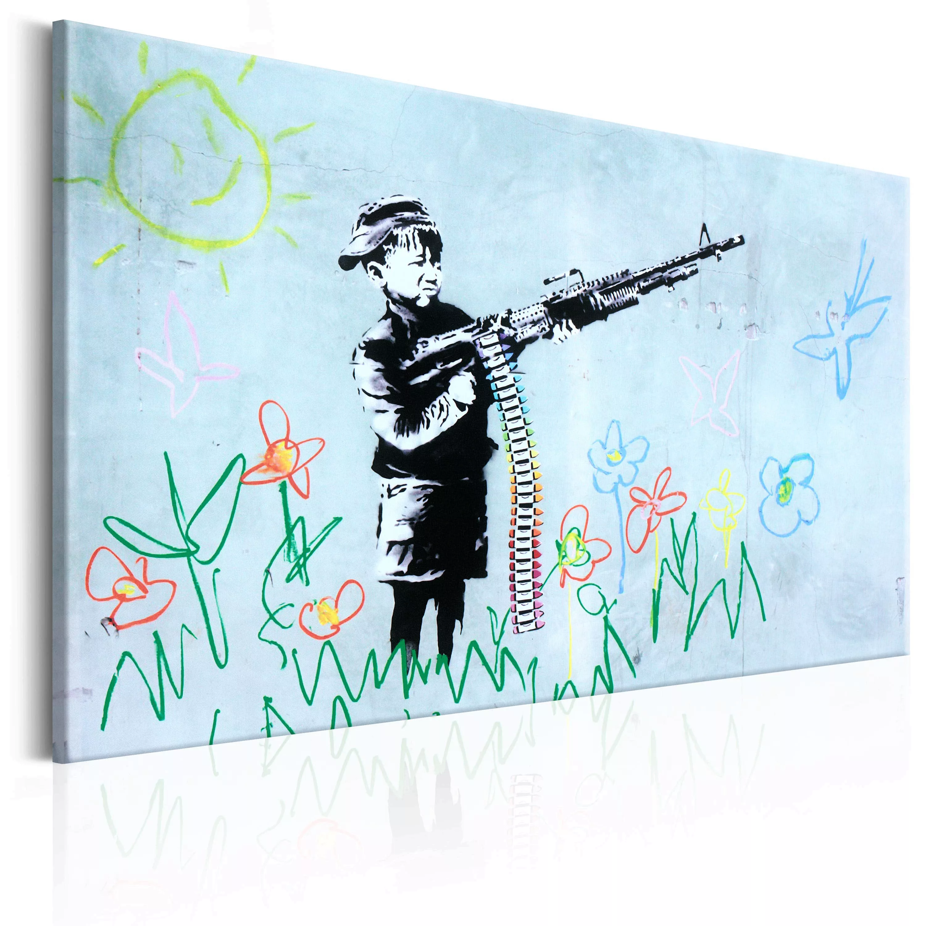 Wandbild - Boy with Gun by Banksy günstig online kaufen