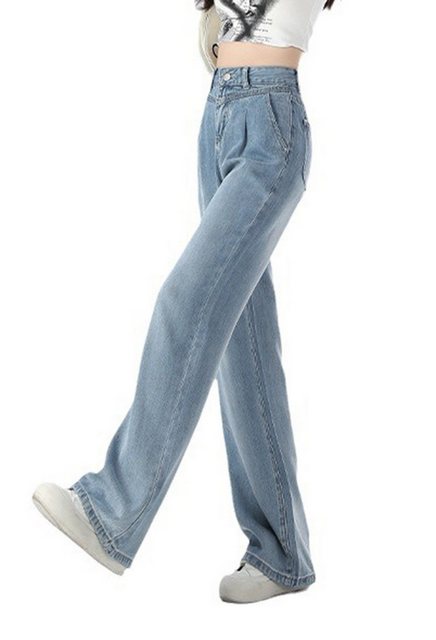 CHENIN Slouchy Jeans Modische damen-jeans, hohe taille, gerade hose mit wei günstig online kaufen