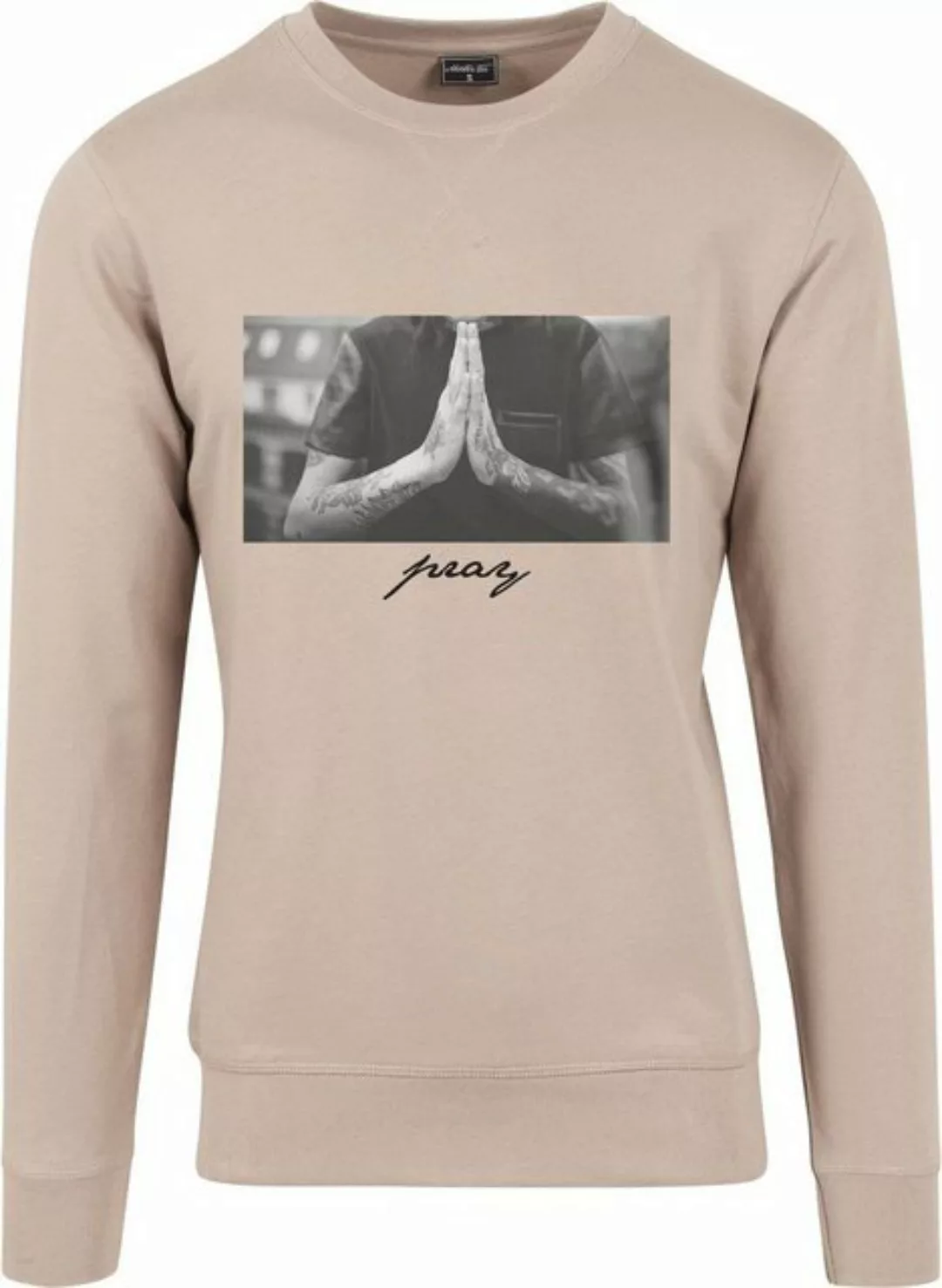 MisterTee Rundhalspullover "MisterTee Herren Pray Crewneck" günstig online kaufen