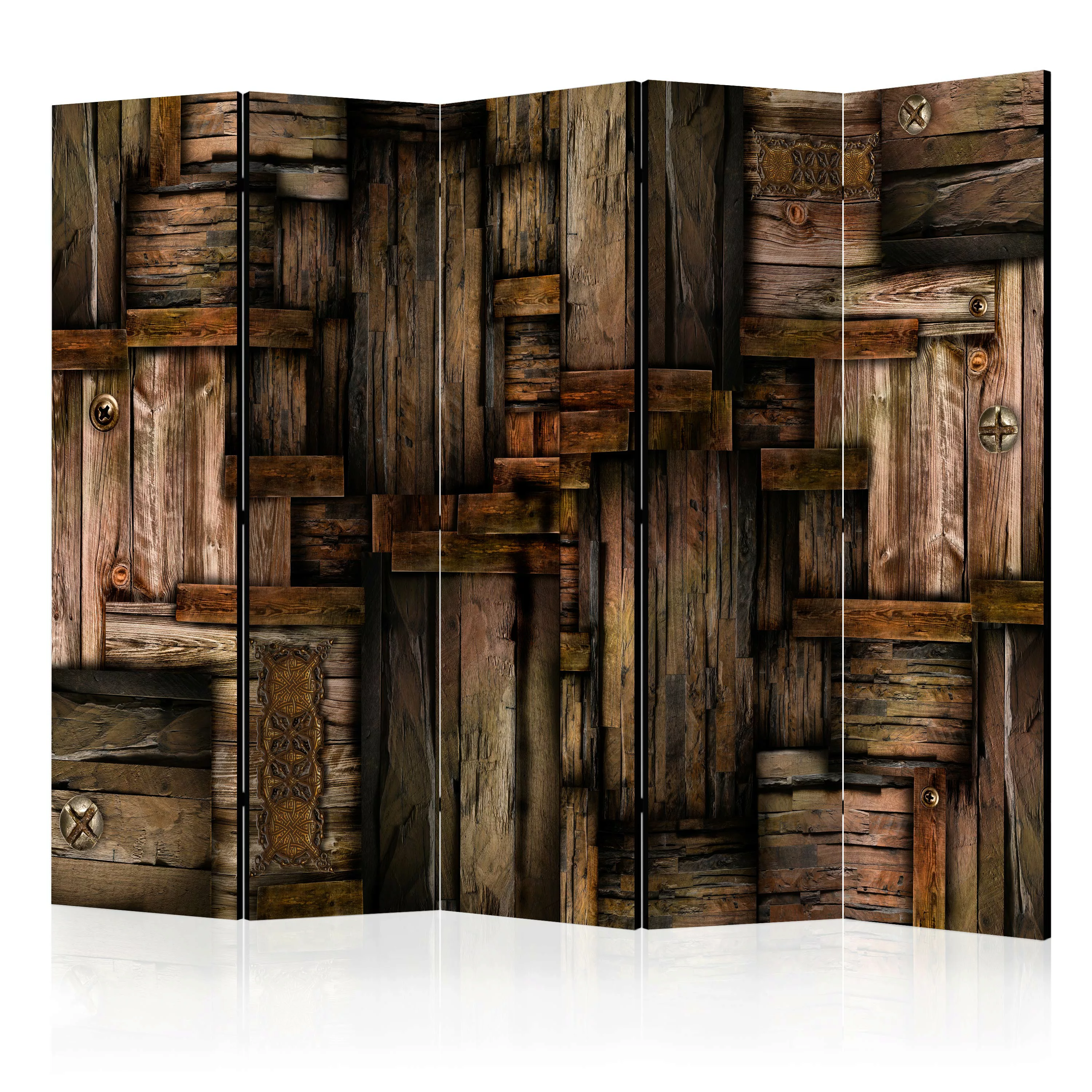 5-teiliges Paravent - Wooden Puzzle Ii [room Dividers] günstig online kaufen
