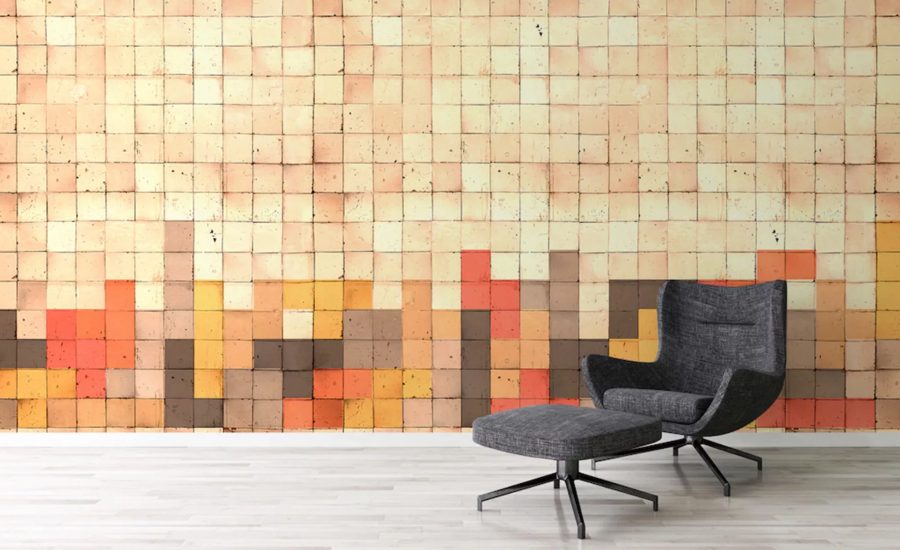 Architects Paper Fototapete »Atelier 47 Mosaic Tetris 2«, geometrisch, Vlie günstig online kaufen