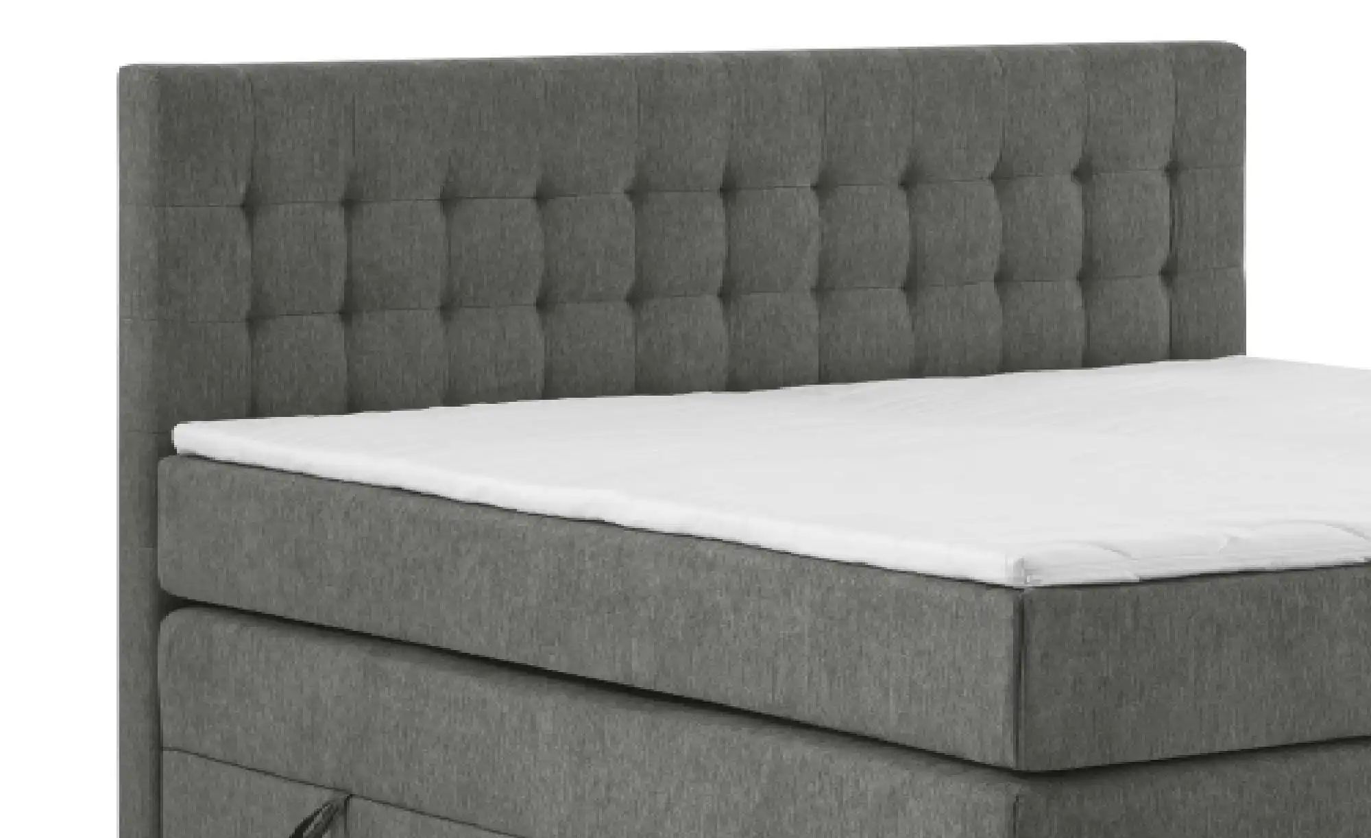 Boxspringbett mit Bettkasten Barcelona ¦ grau ¦ Maße (cm): B: 180 H: 110 Be günstig online kaufen