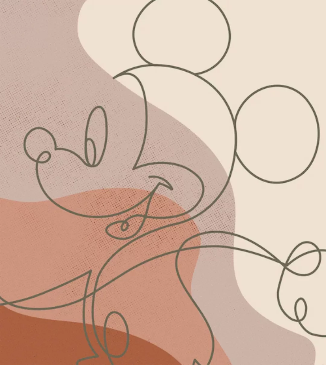 Komar Vliestapete »Mickey Line Drawing«, 250x280 cm (Breite x Höhe) günstig online kaufen