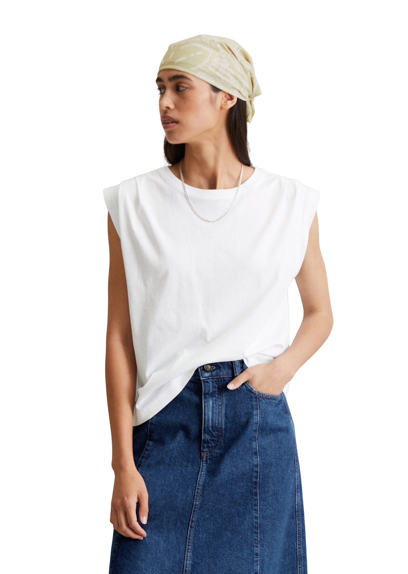 Marc OPolo DENIM T-Shirt, relaxed, Schulterpartie in Falten gelegt günstig online kaufen